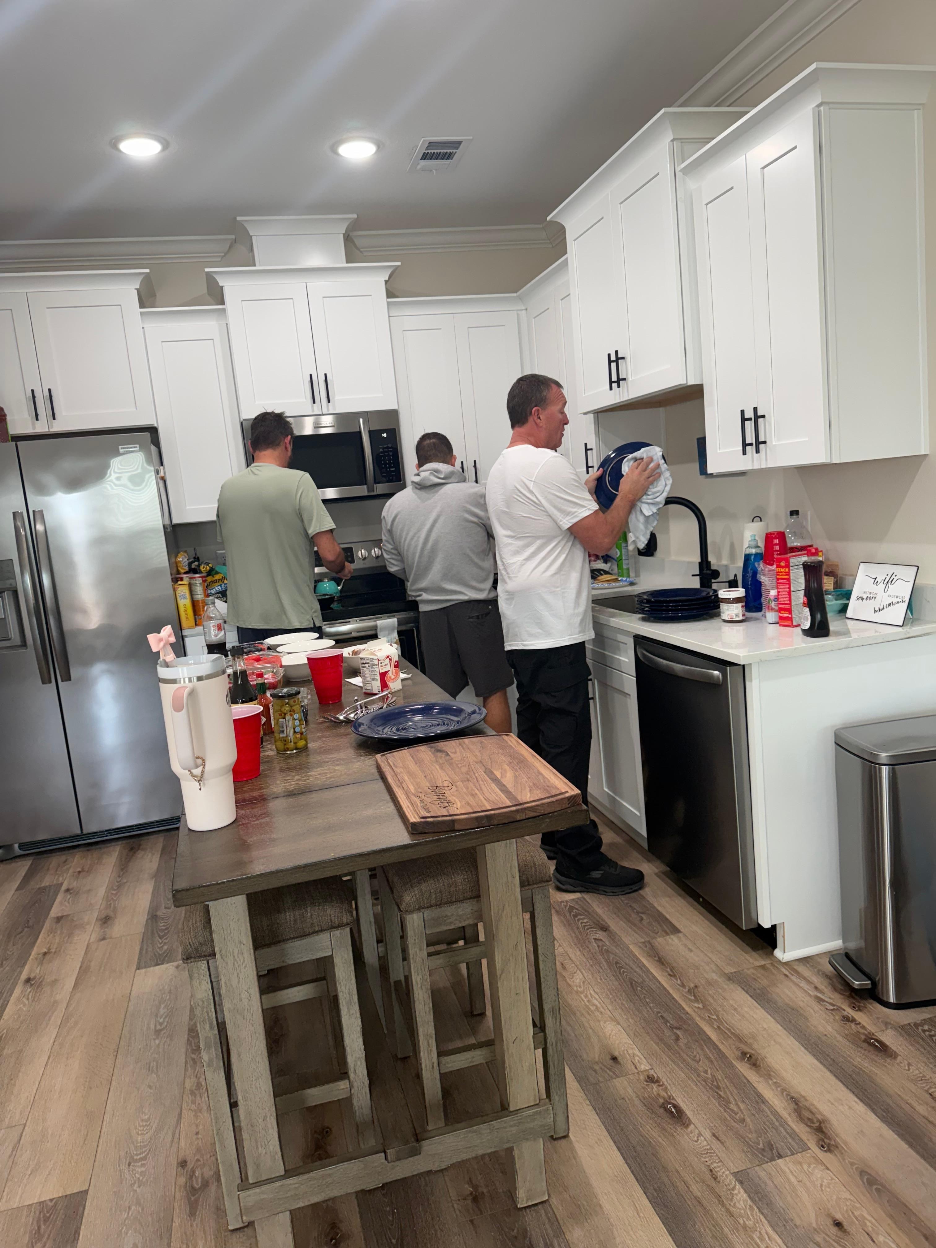 Our guys had enough space to cook us breakfast for Valentine’s Day. 