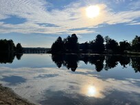 Bellaire lake area and park.