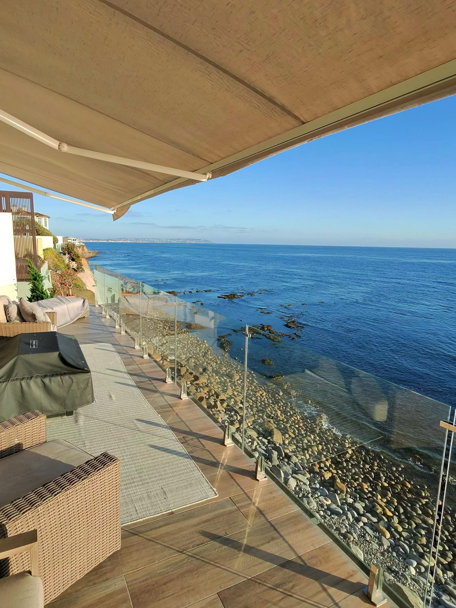 View in peak-sun afternoon