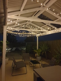 Outdoor area at night