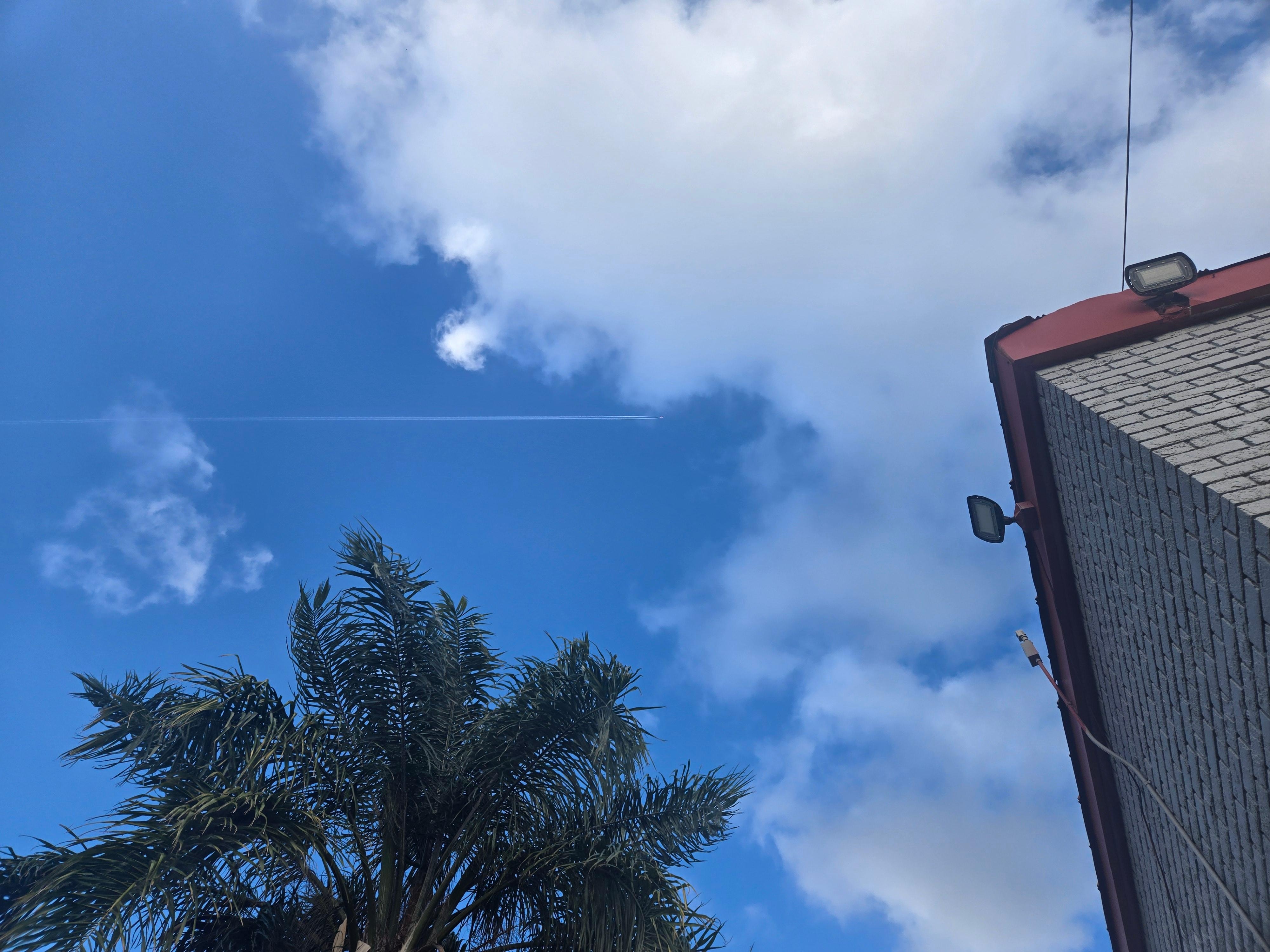 Watching the shuttle take off from the pool area