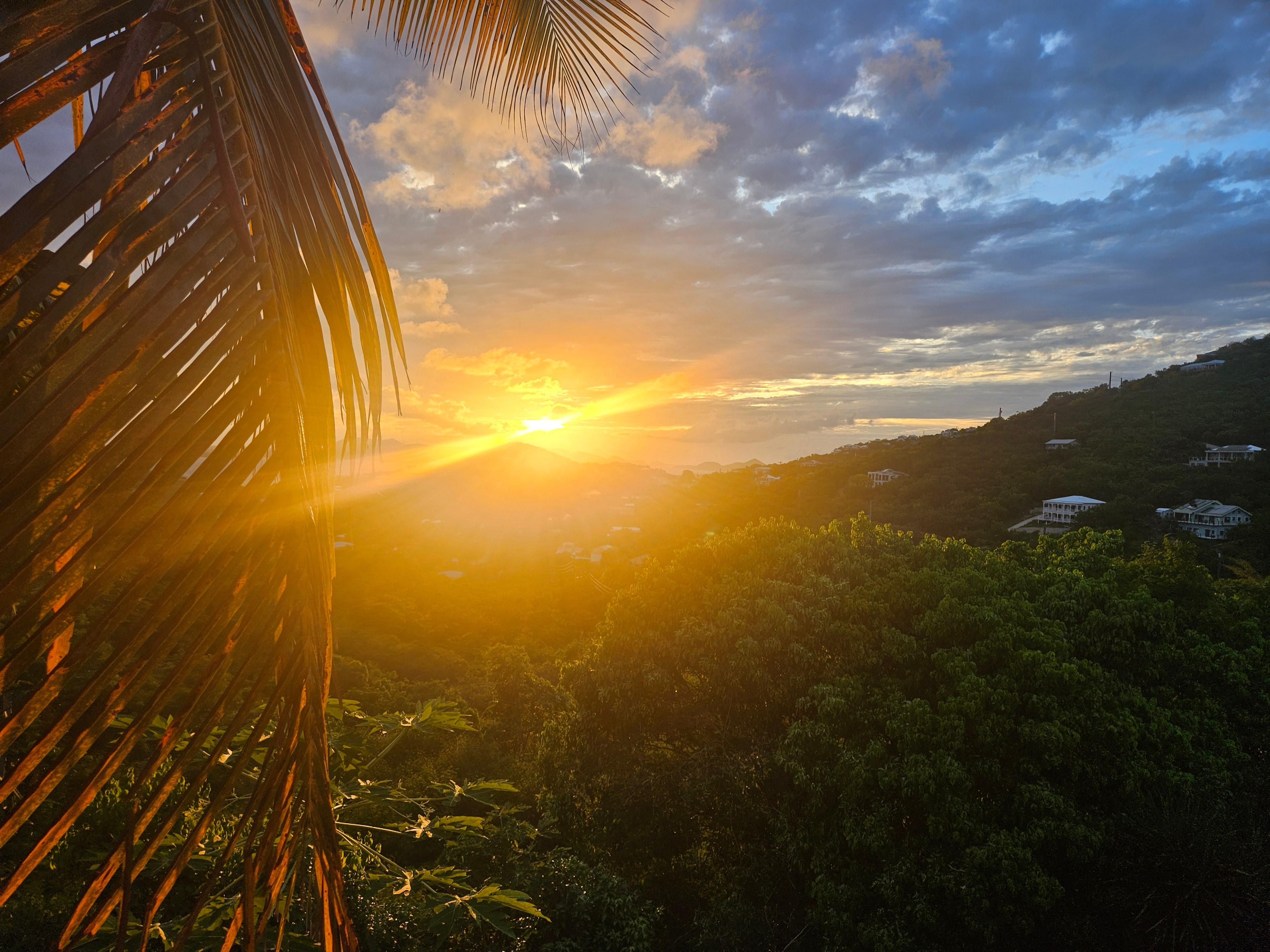 Sunset from dining area