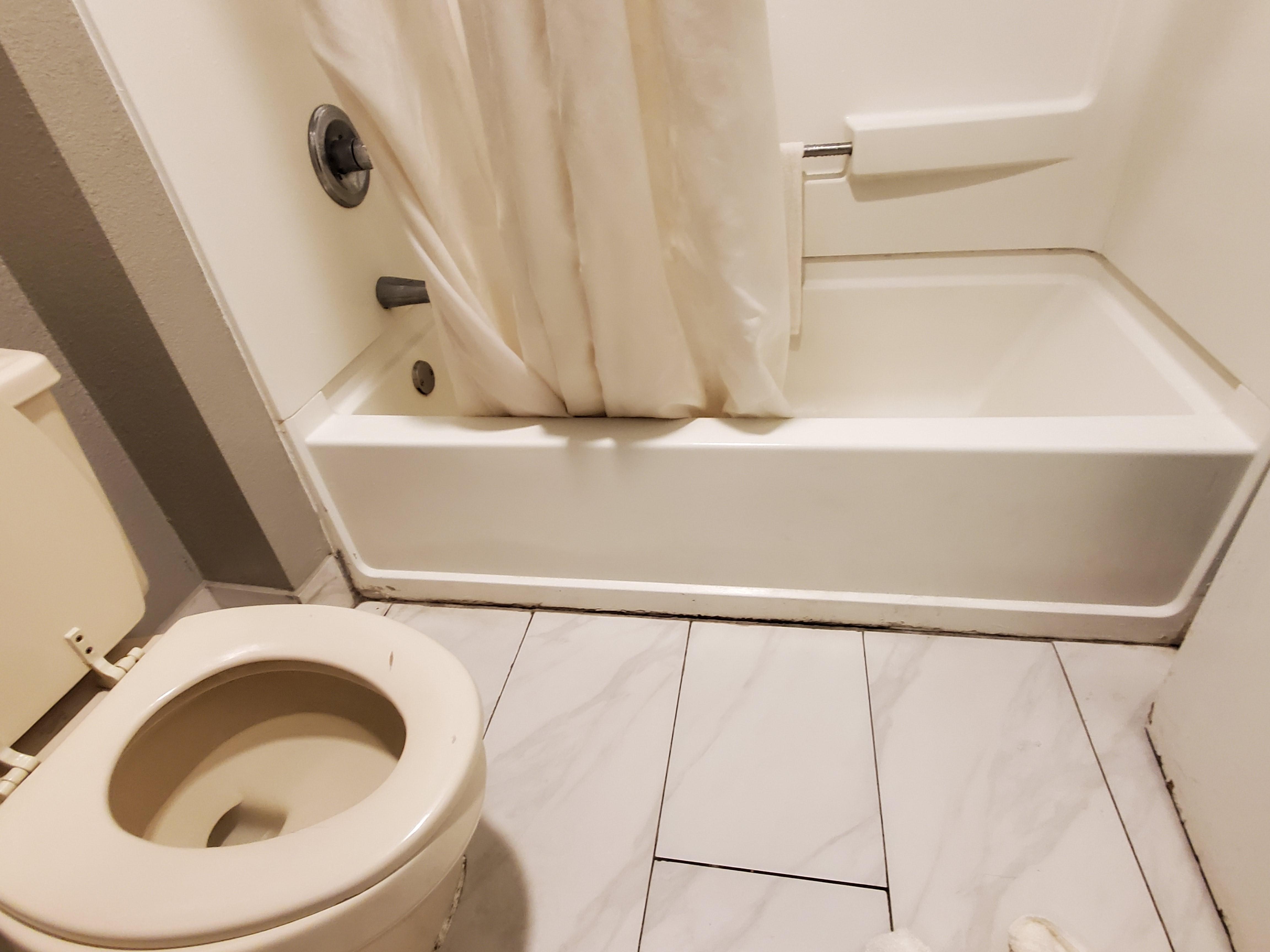 Dirty shower area