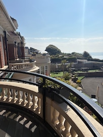 Balcony view overlooking the sea front
