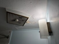 Bathroom ceiling. I’m sure this place had unhealthy levels of mold spores in the air.