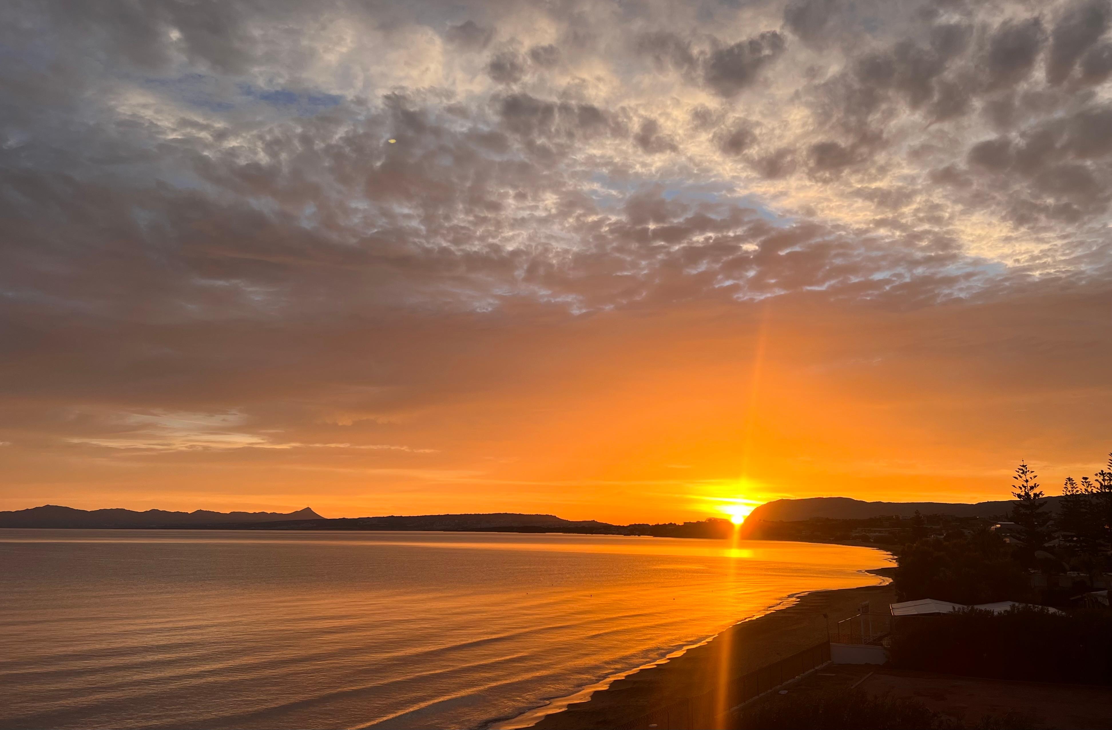 Soluppgång från bår balkong