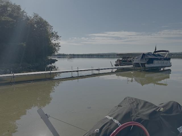 View of the water to the left of the shared put-in