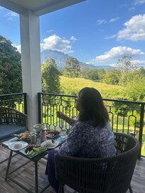 Easy to order food to the room.