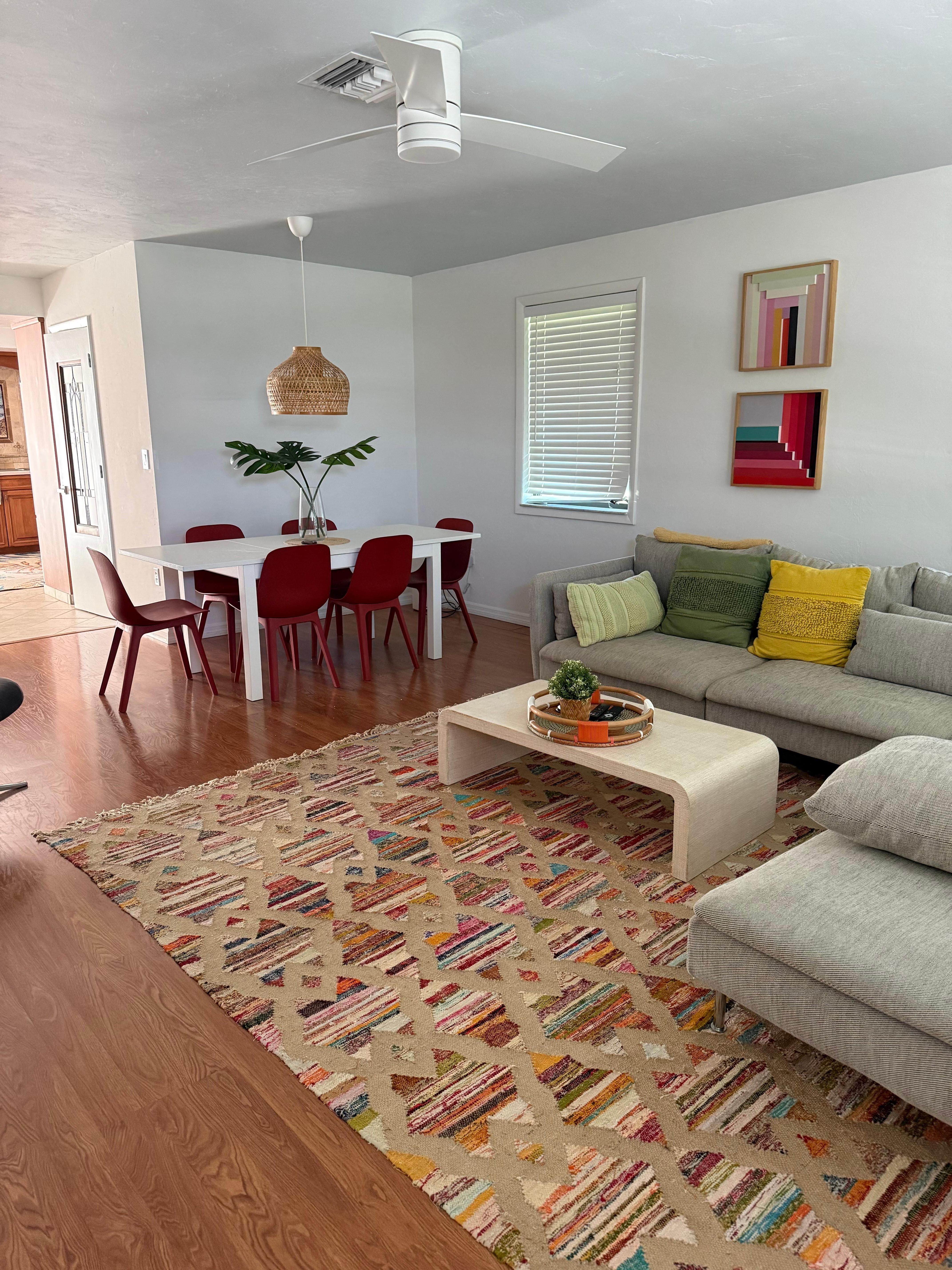 Open plan living, dining, kitchen