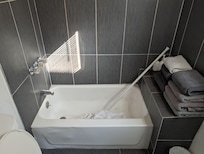 Shower curtain fallen down
