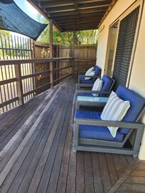 Large wrap around verandah looking at Thursday Island