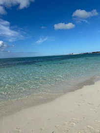 Beach about 5 min walk from property