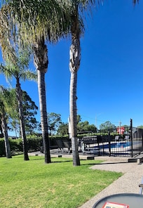 Outlook from king studio room.