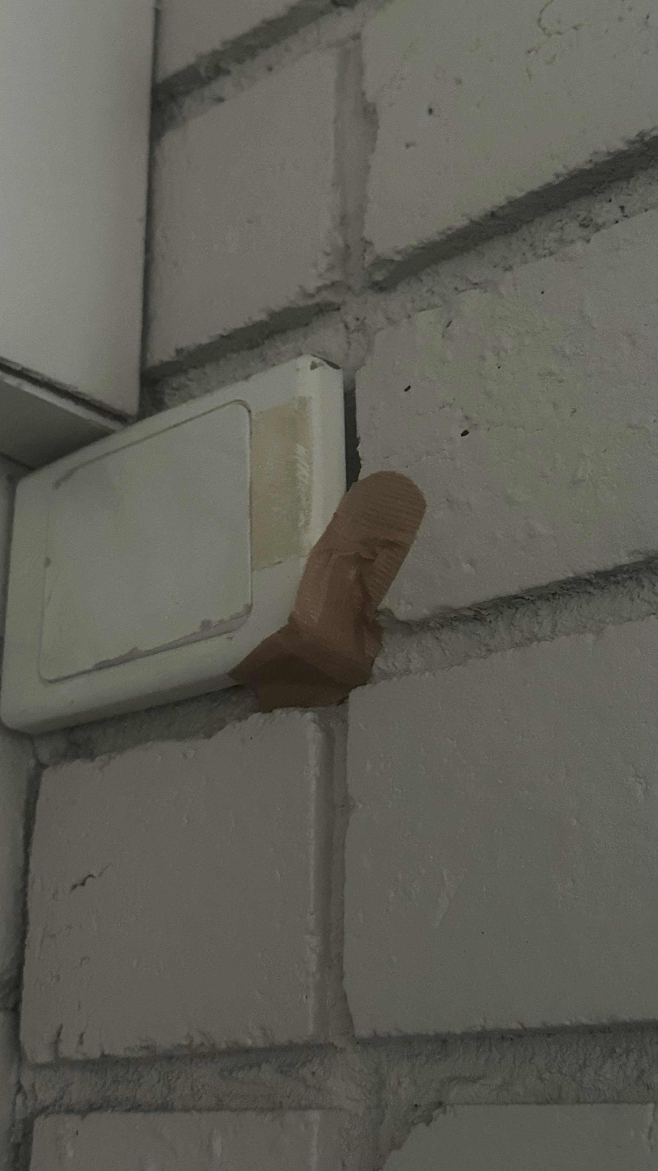 Old bandaids on walls