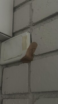 Old bandaids on walls
