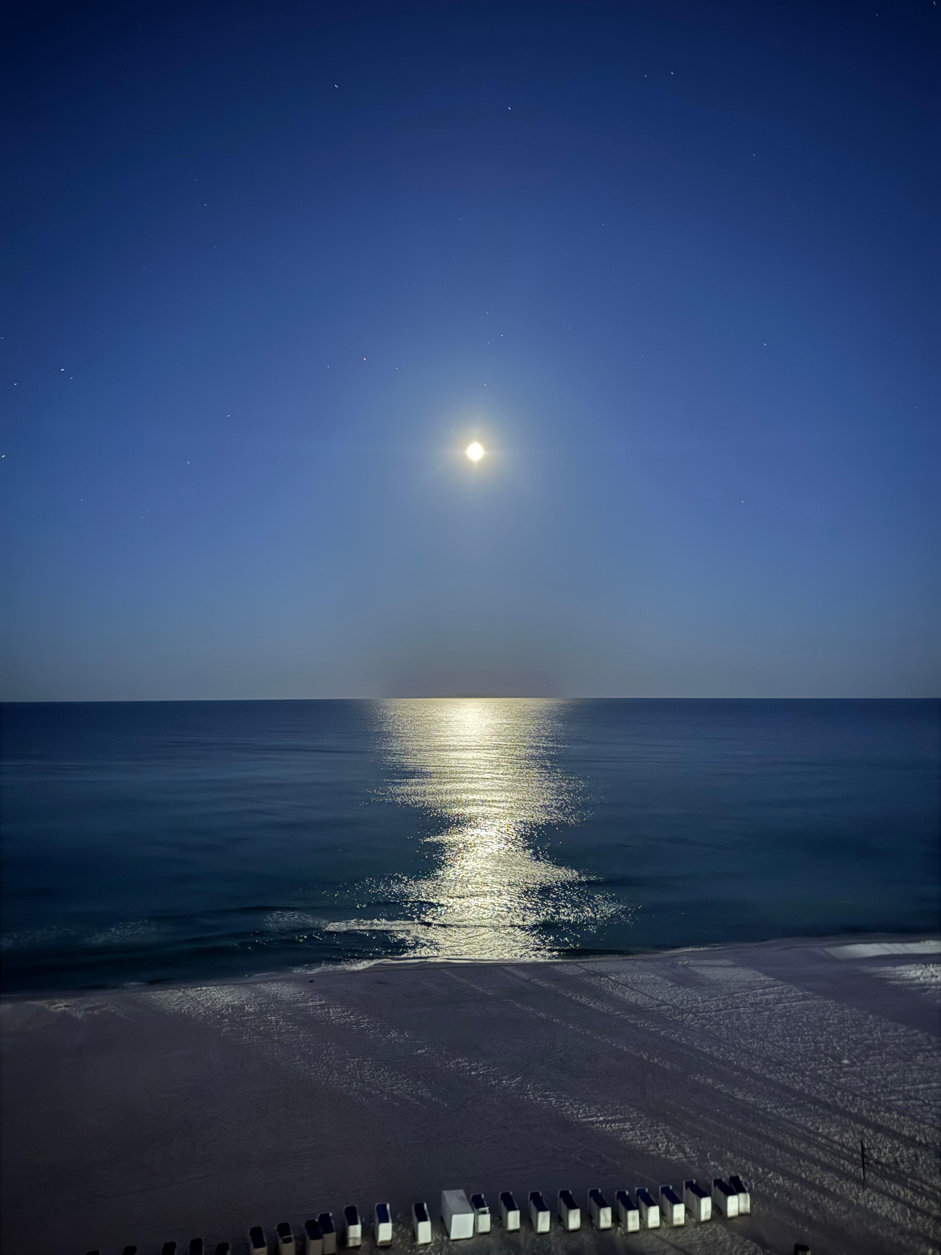 View of full moon from balcony!