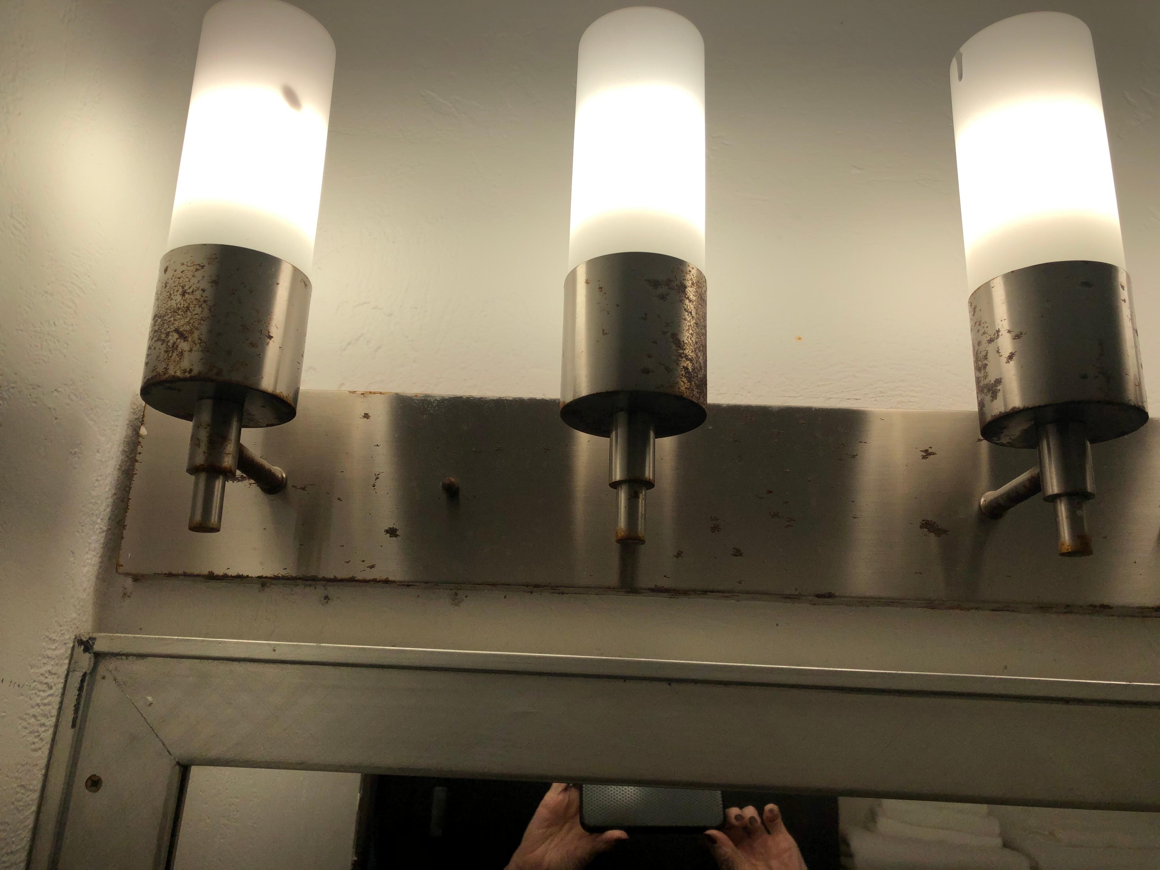 Rusting light fixture 