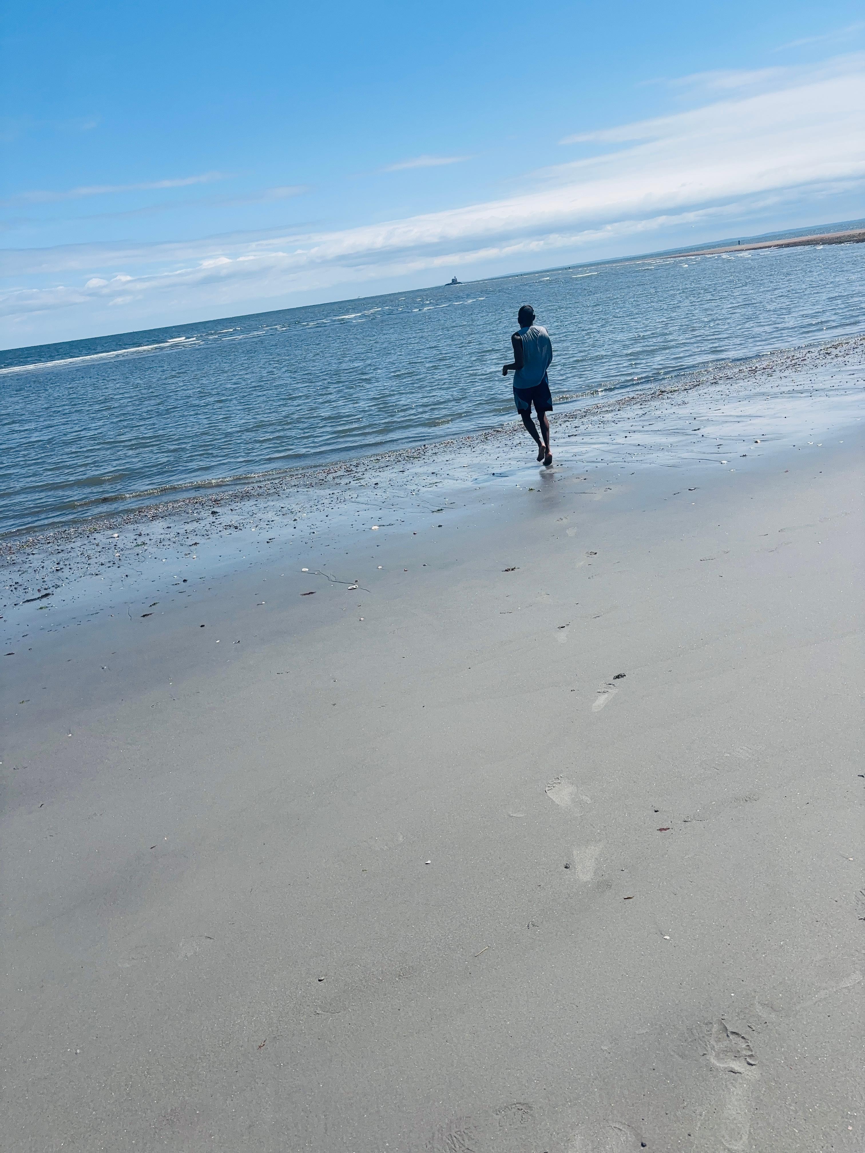 My son enjoying Jennings beach while at the dunne what a magical place 