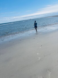My son enjoying Jennings beach while at the dunne what a magical place