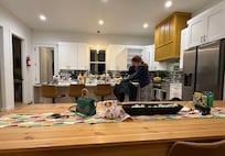 from the living to the kitchen