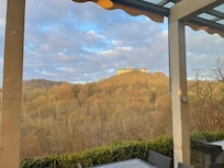 Blick aus dem Frühstücksraum