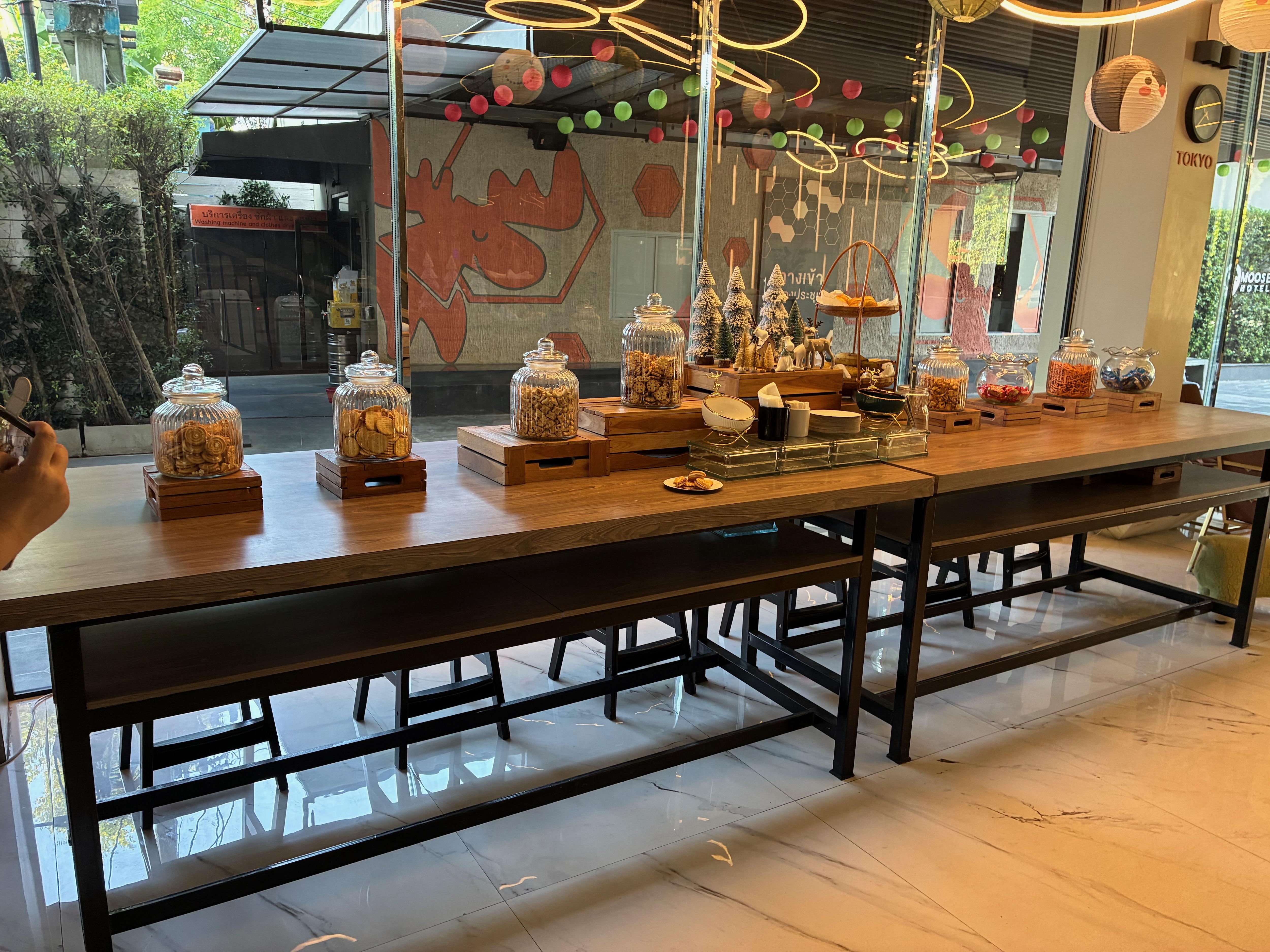 Free snacks in lobby