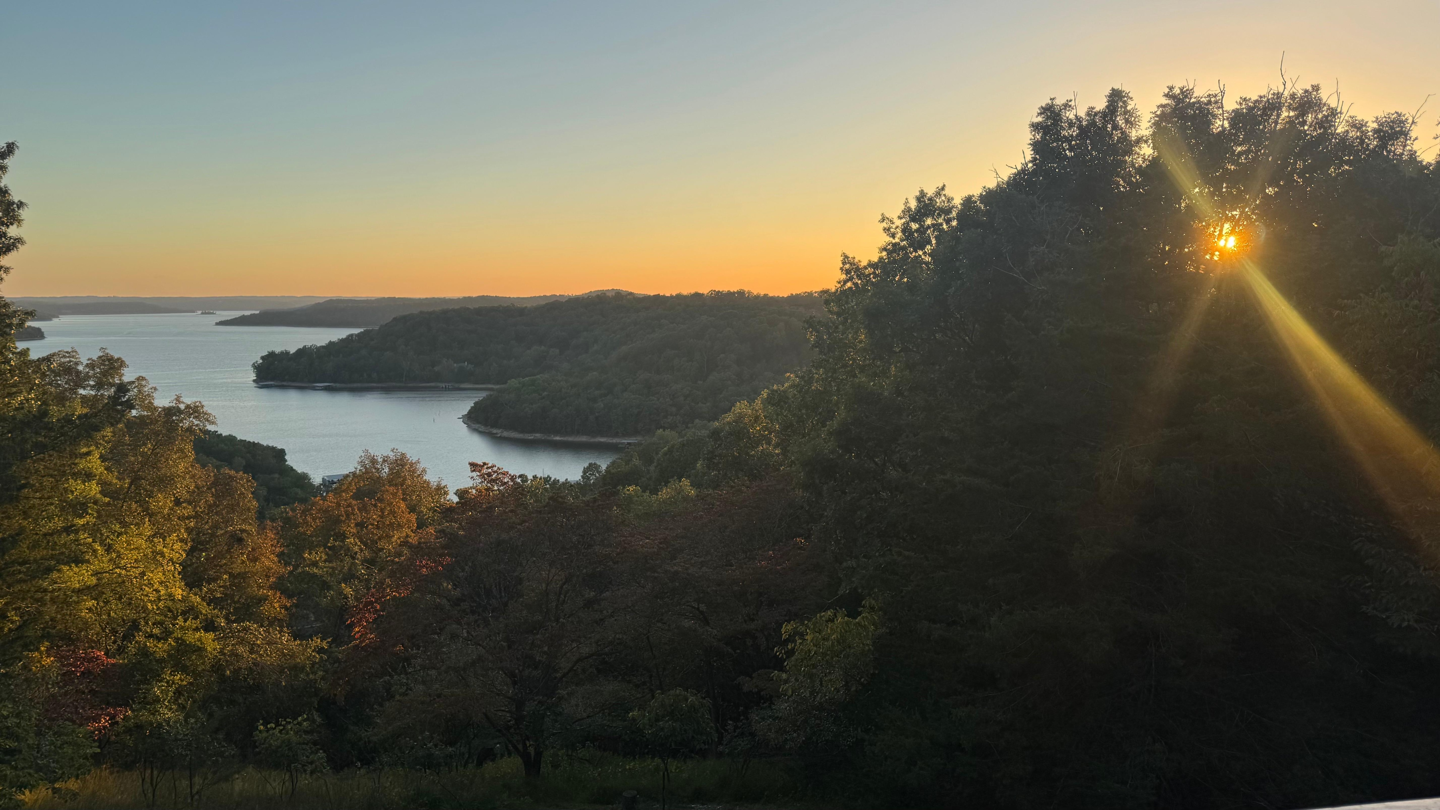 Beautiful sunset view from the deck
