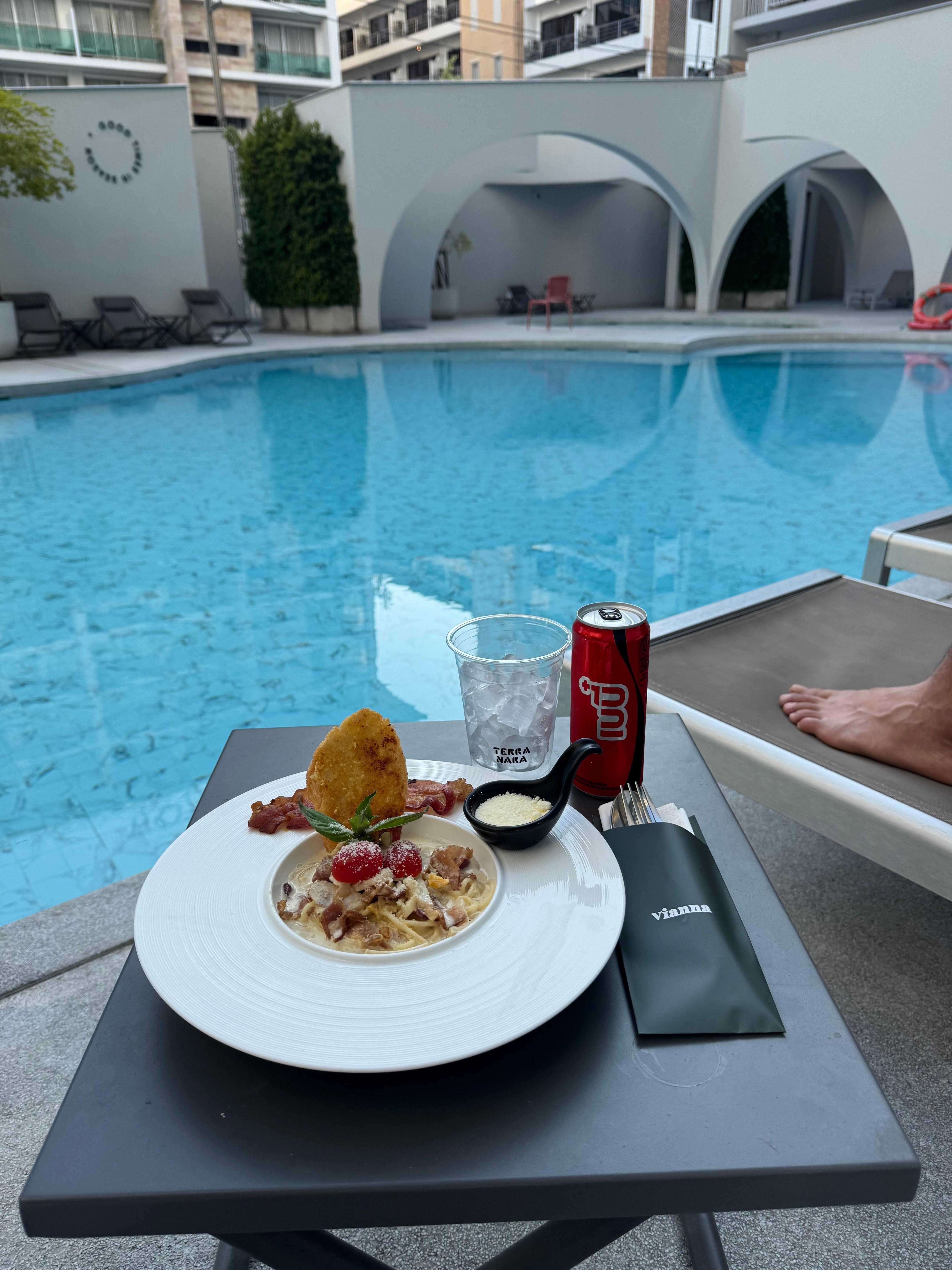 God lunsj/middag på hotellets restaurant