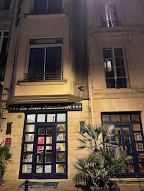 The front entrance to the main building.