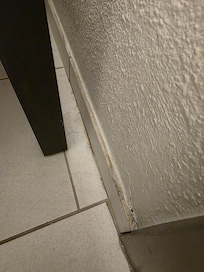 Dirt caked baseboards