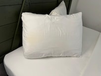 Brown stained pillow