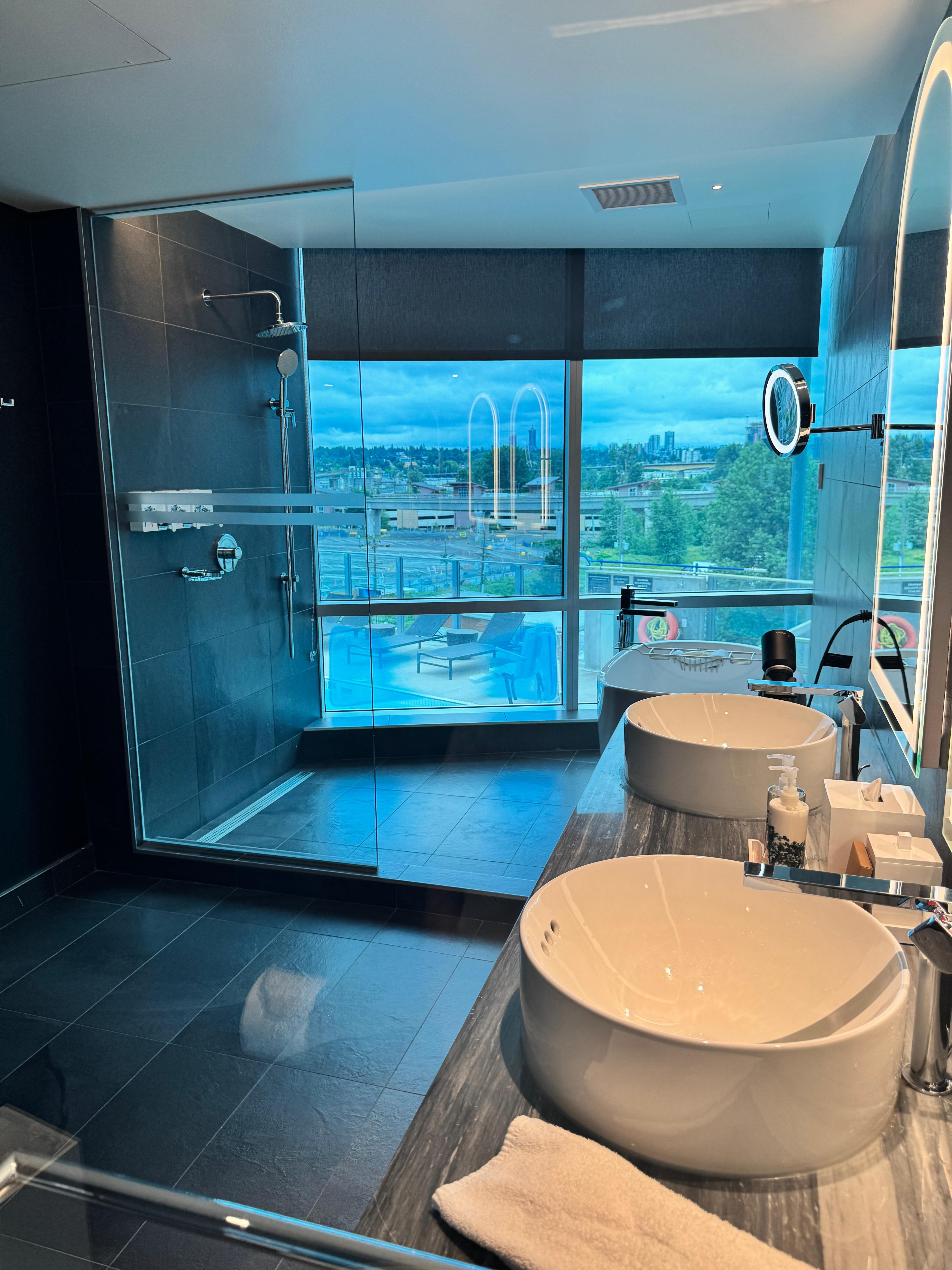 Bathrooms are very upscale.