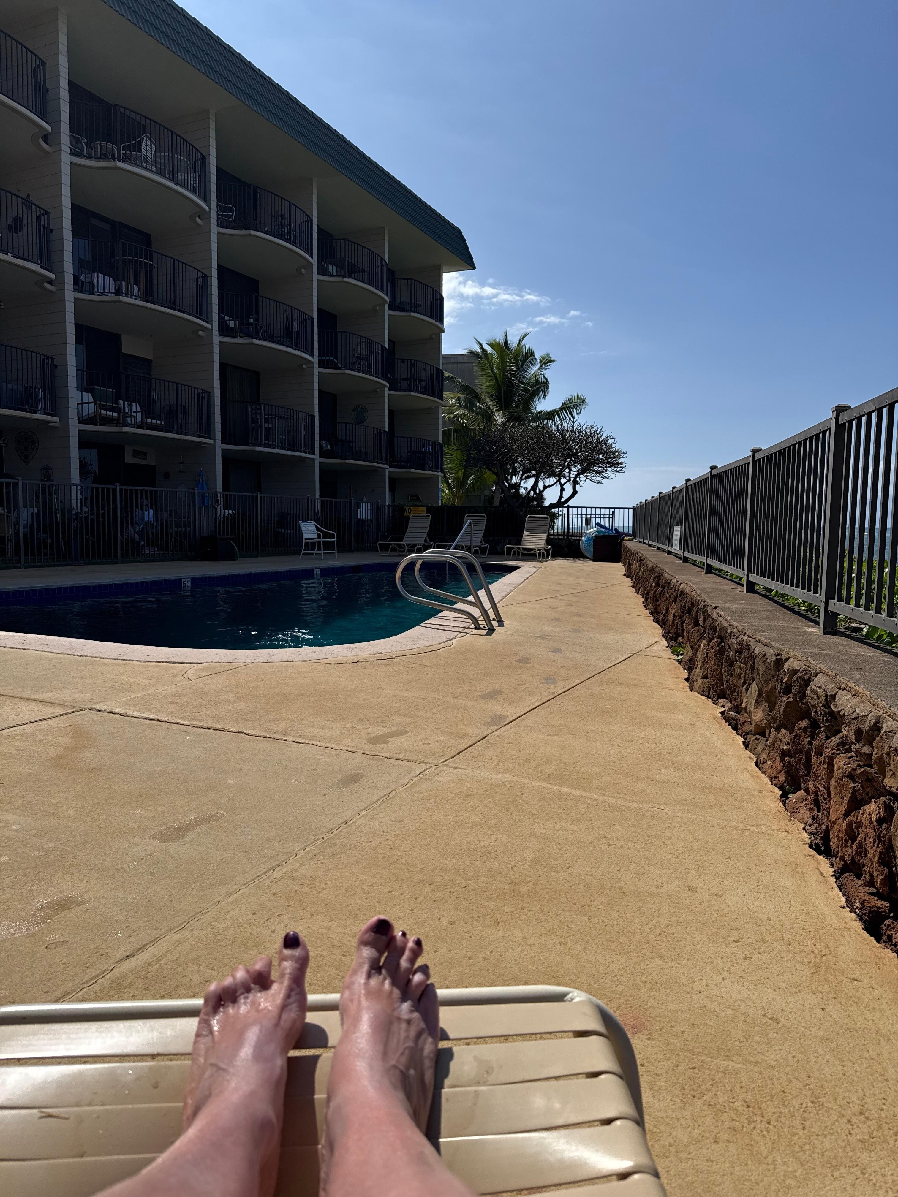 The pool is a 1 minute walk! 