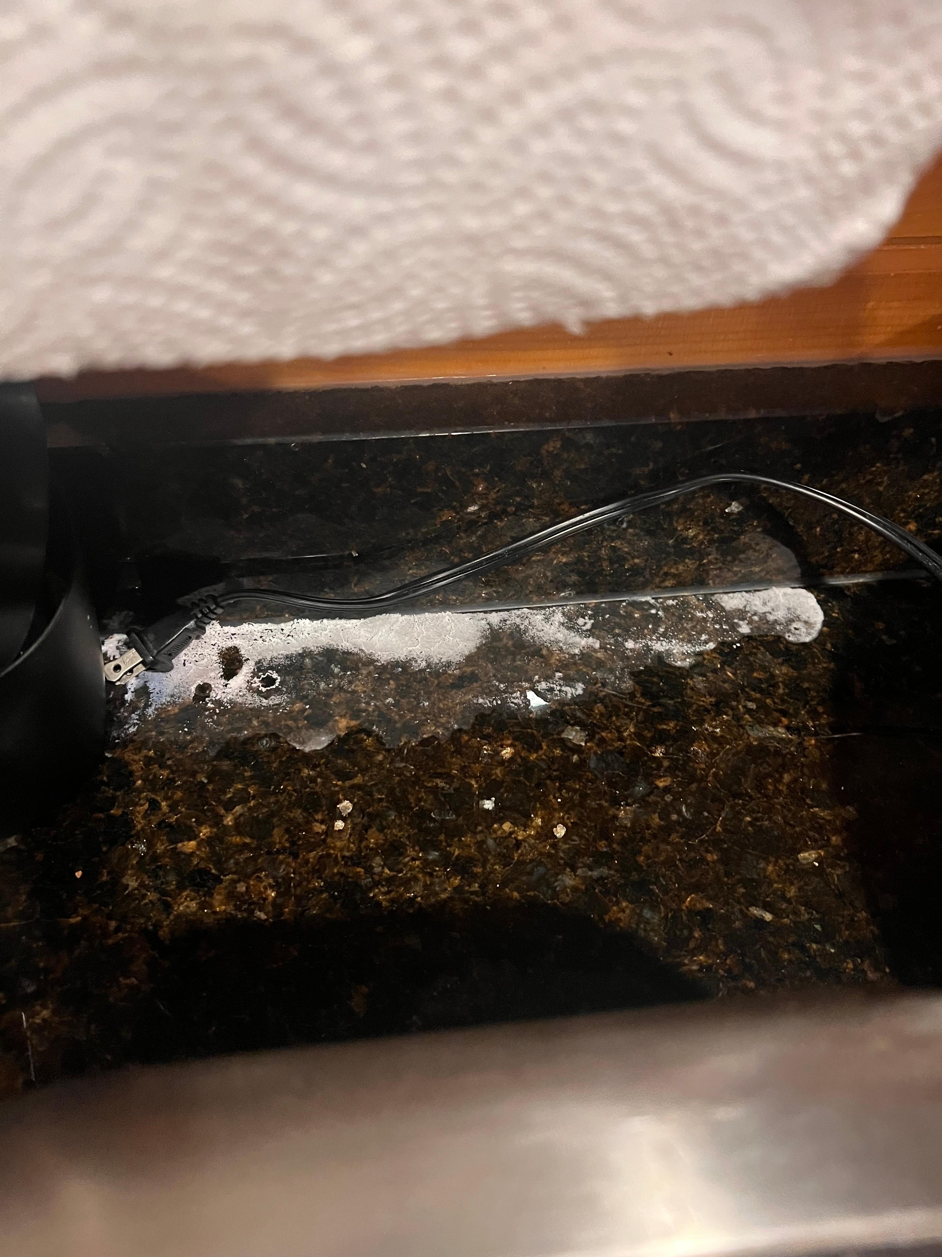 Dirty kitchen counter