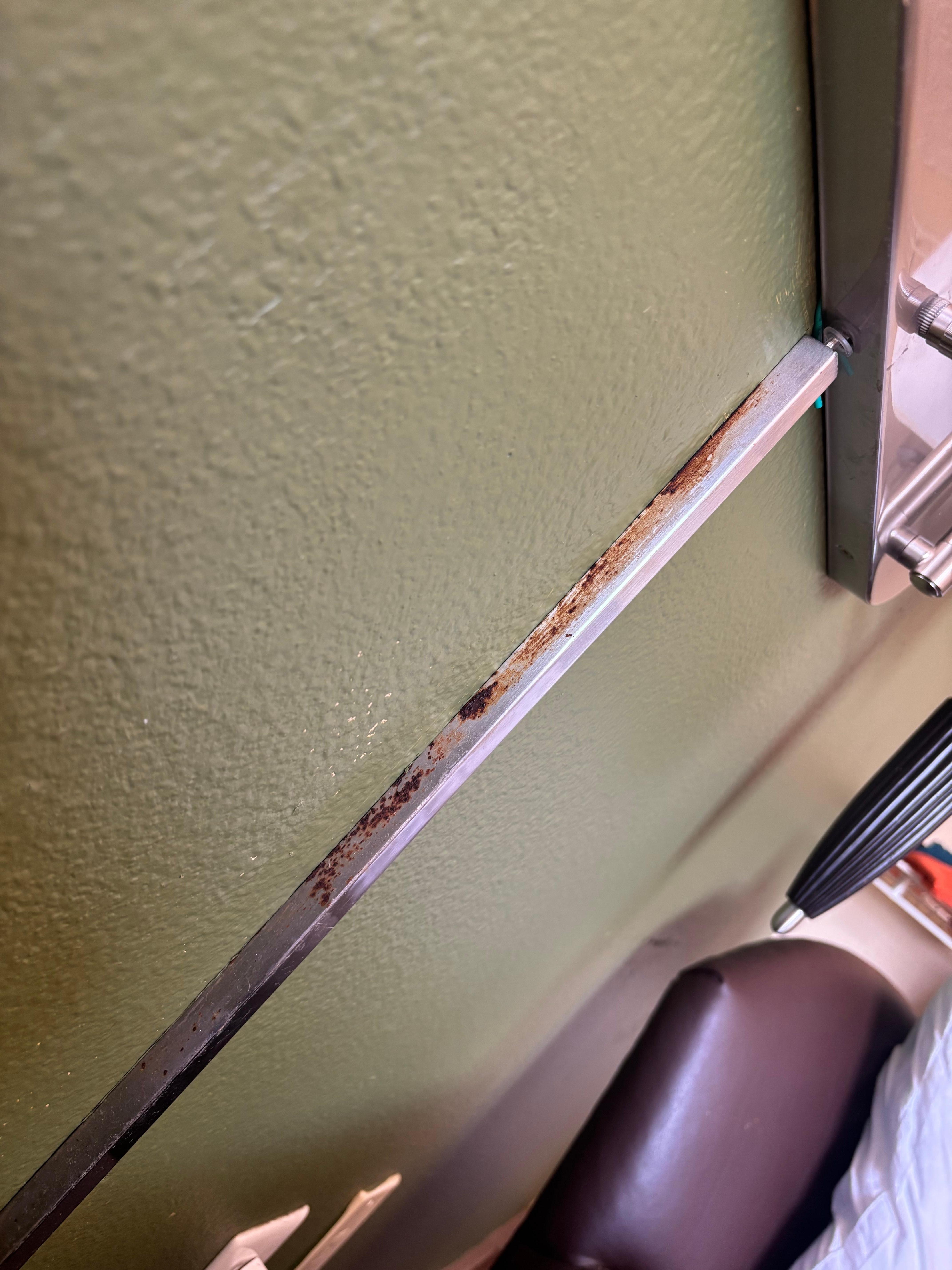 Cord guard with some substance on it 