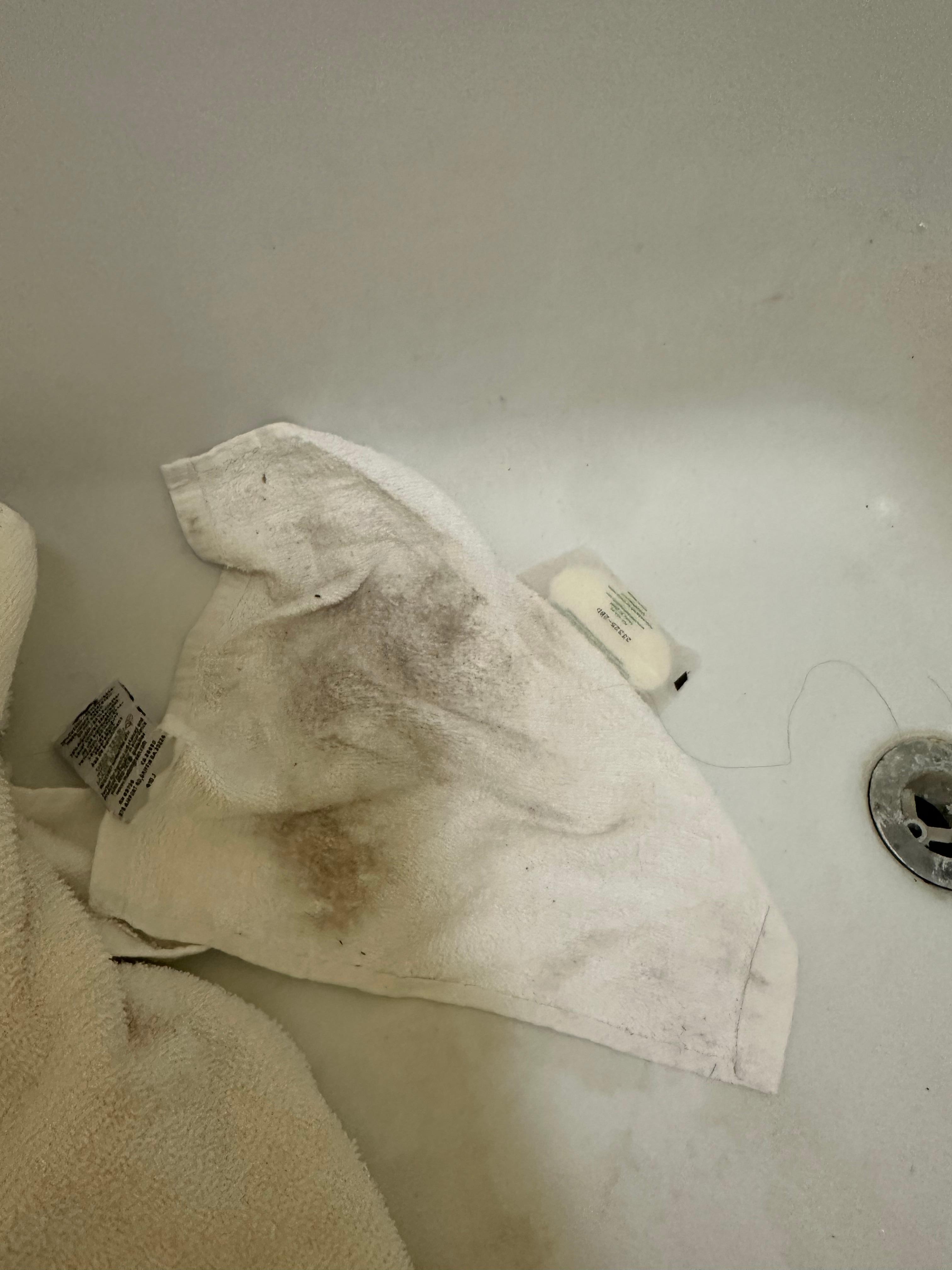 After a drop of water on the floor