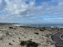 Short walk from our room along a boardwalk through the dunes