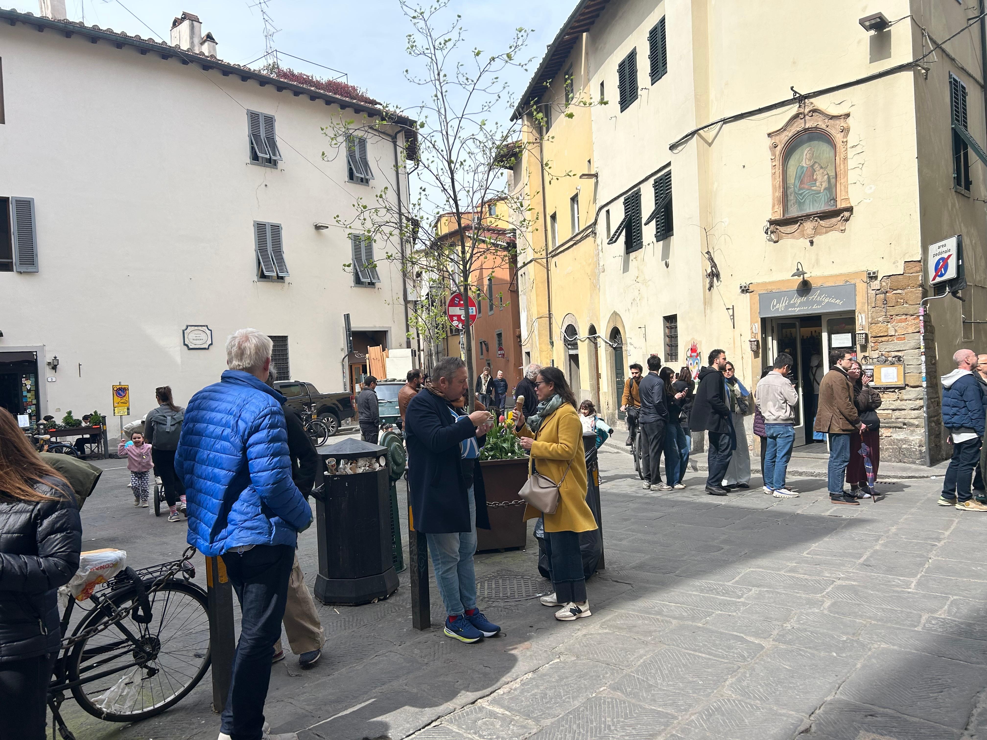 Square steps from Vrbo. 