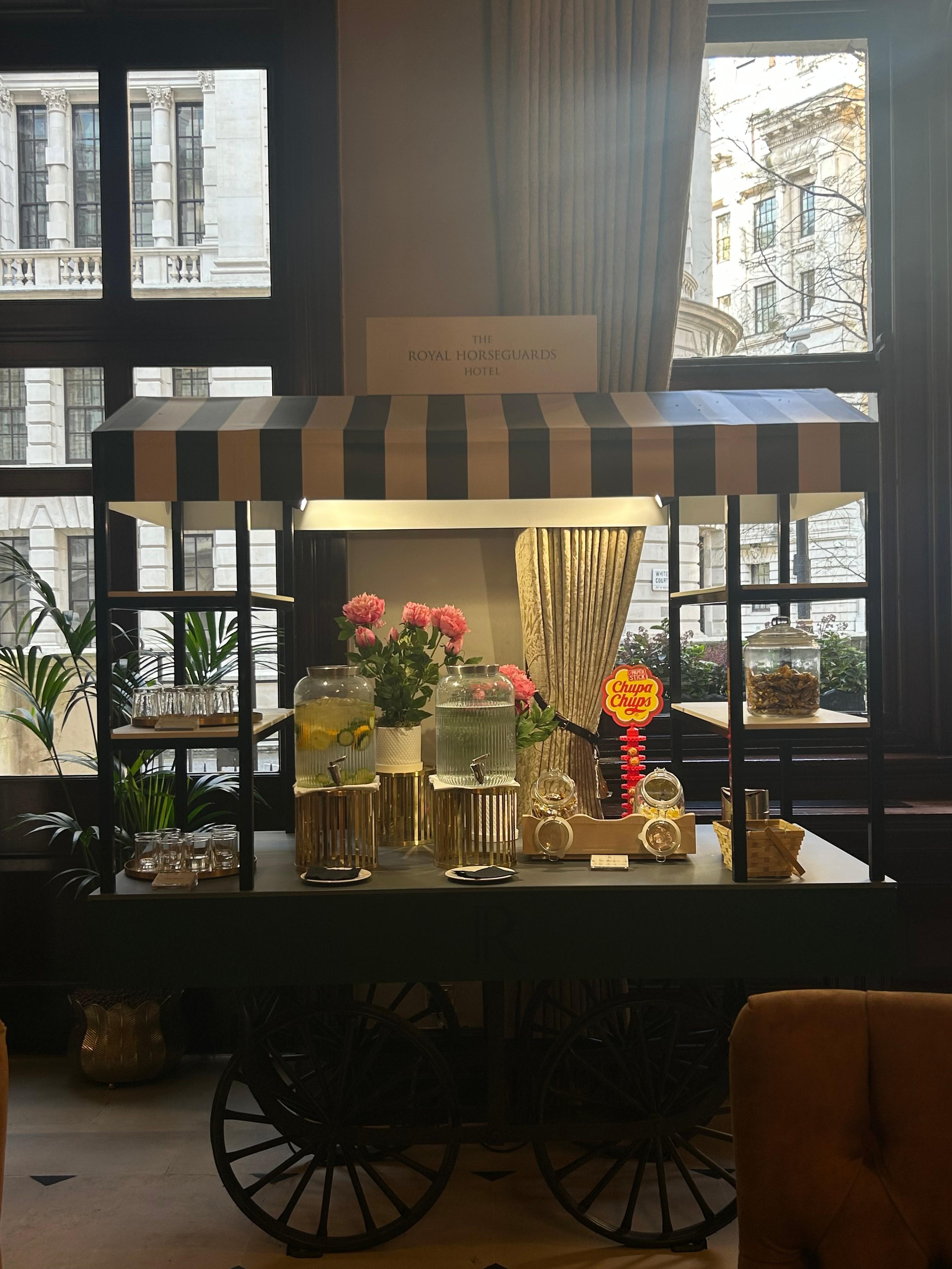 Complimentary water & candy! 