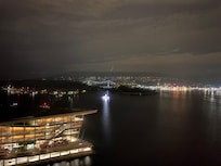 Night view of the harbour.