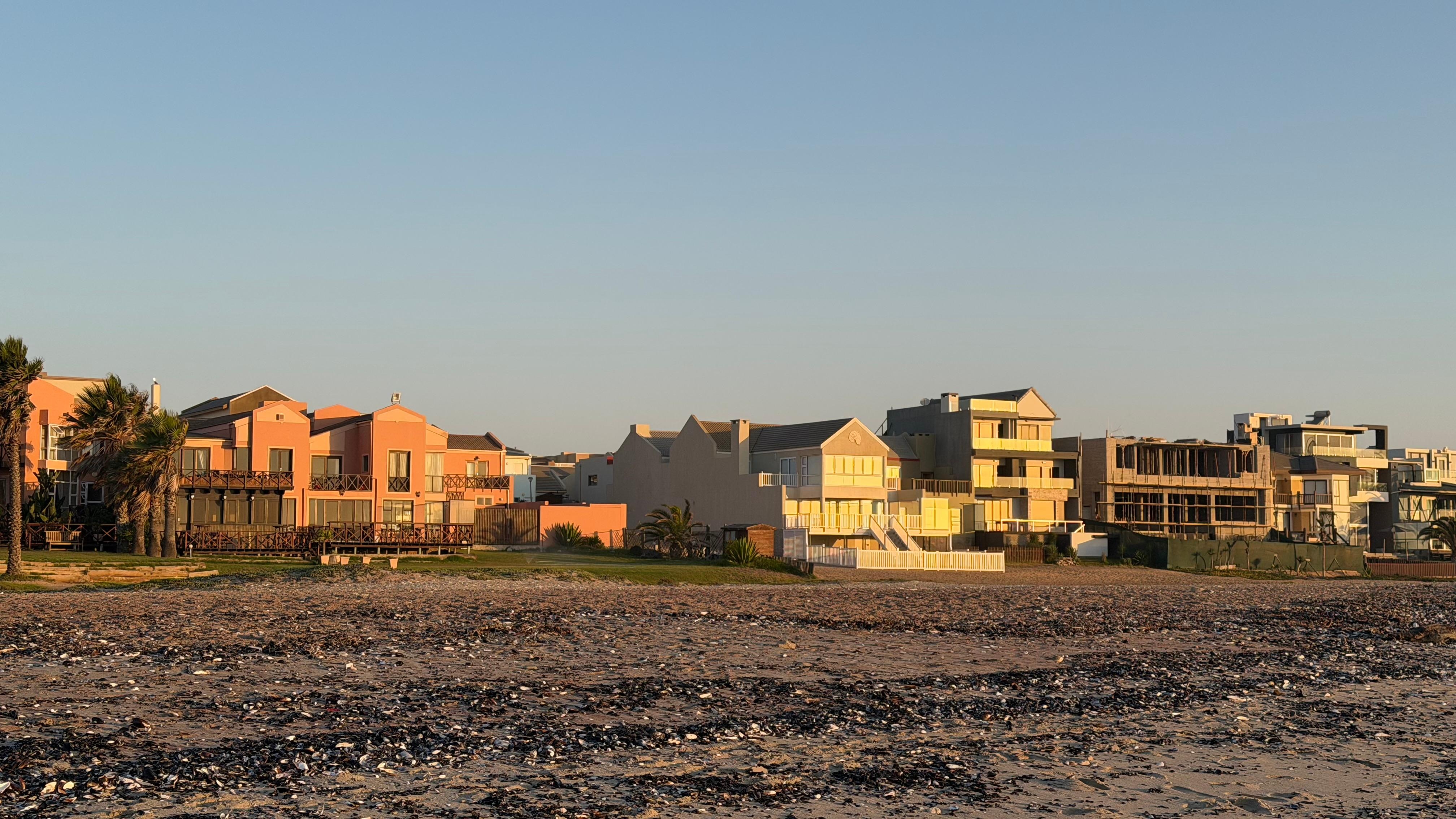 view of the hotel from the beach