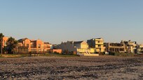 view of the hotel from the beach