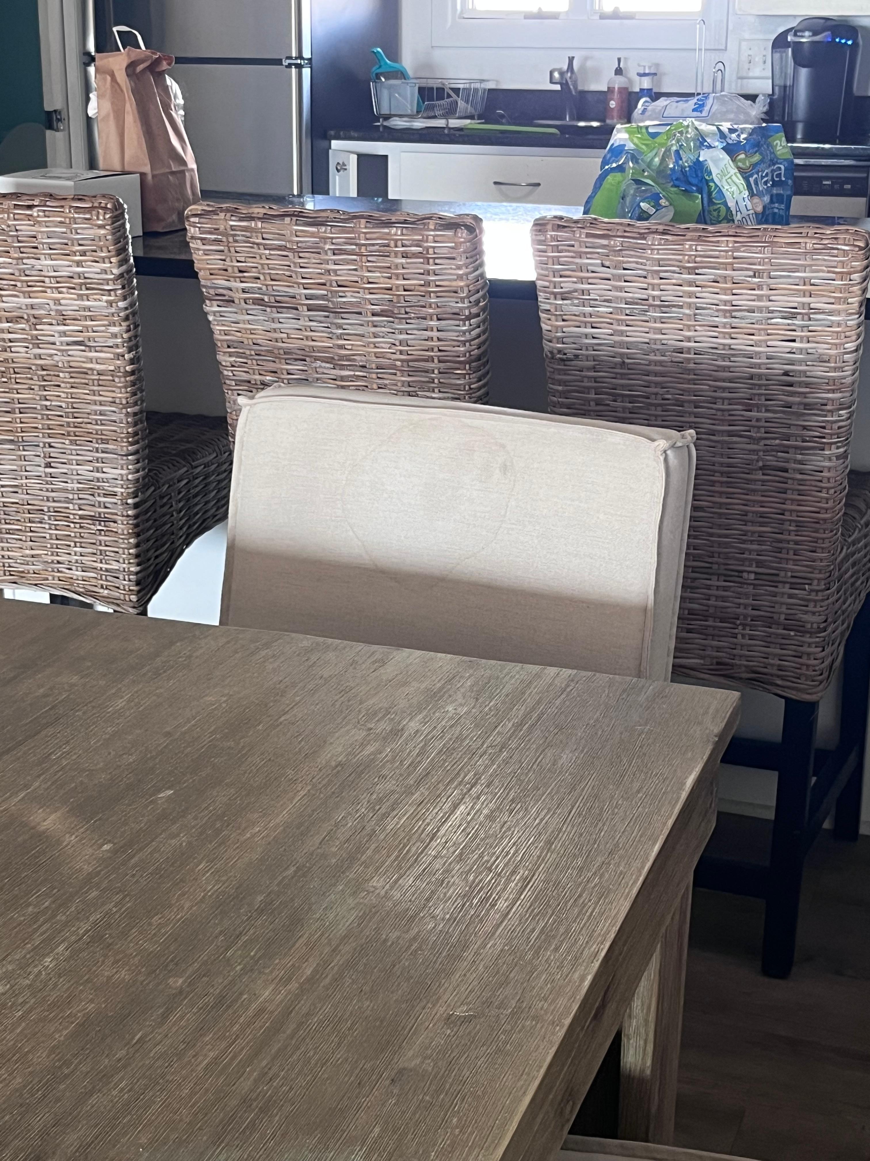Stained chairs