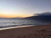 A beach in front of the condo
