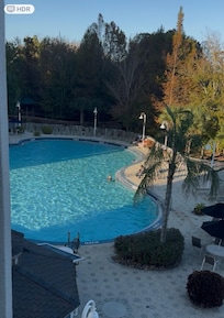 Pool view from lakeside balcony
