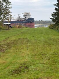 Freighters in front yard
