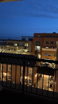 Looking off my balcony at night