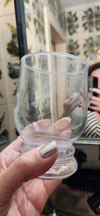 Dirty glass in bathroom