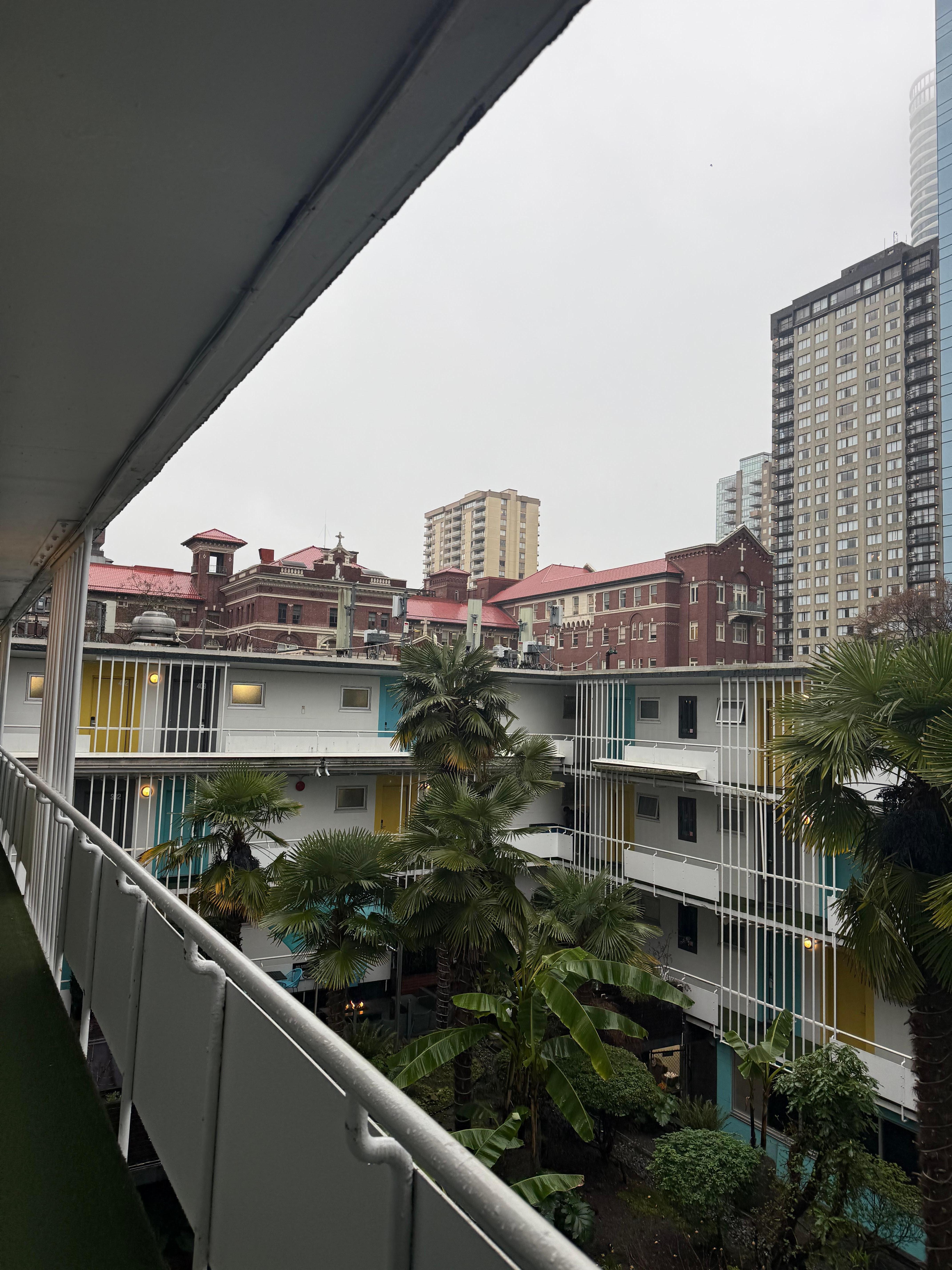 The inner courtyard view