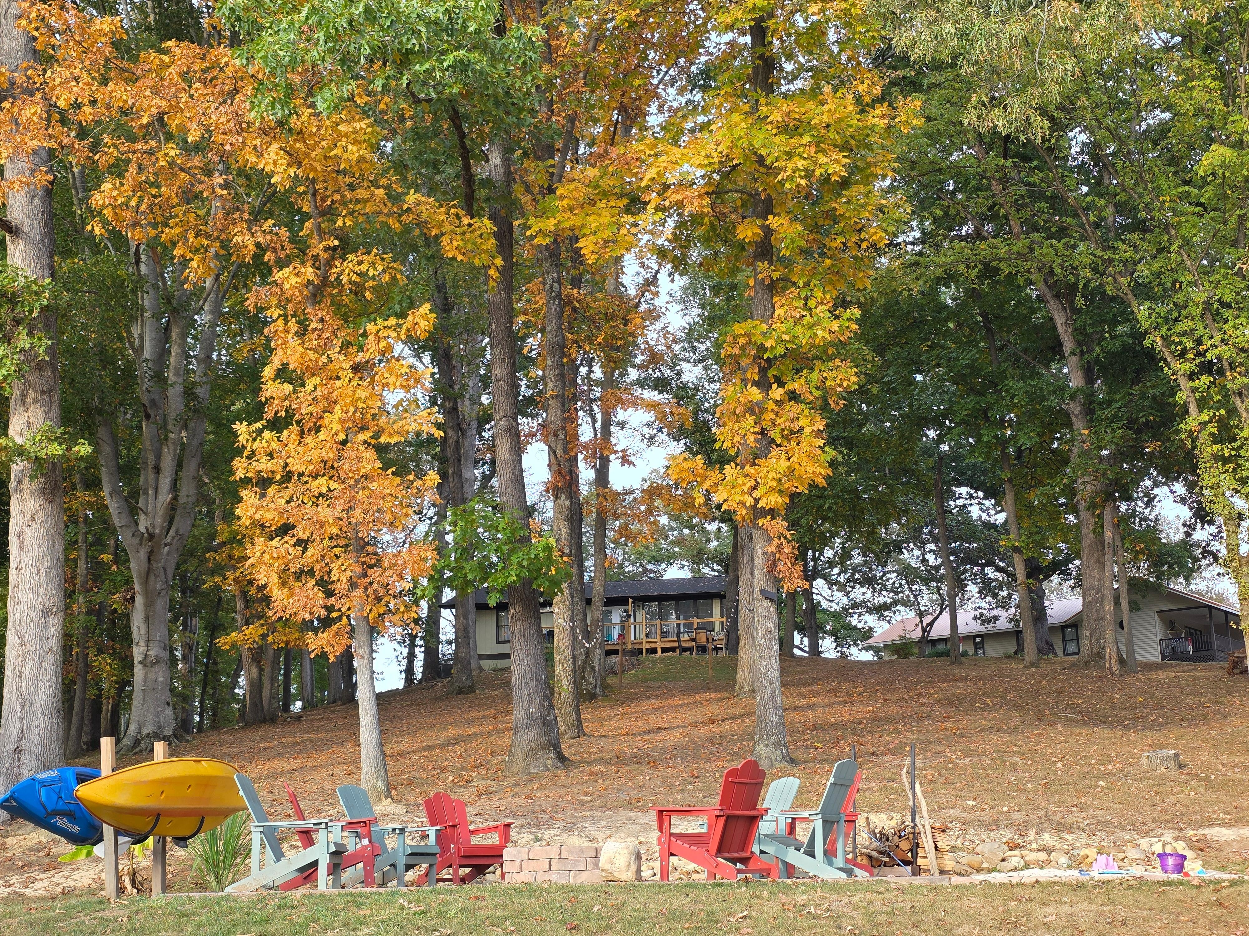 Looking upwards towards the house 